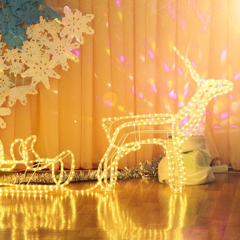 LED Rope Lights Outdoor, 108 LEDs 16Ft Connectable and Flexible Strip Lights, 110V Plug Waterproof Classic Tube Lights for Indoor Tree Patio Garde...