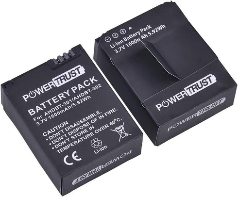 3Pcs 3.7V 1600mAh AHDBT-301 Battery for GoPro Hero3 AHDBT301 AHDBT-302 AHDBT-201 Li-ion Camera Battery and LCD USB Dual Charger...