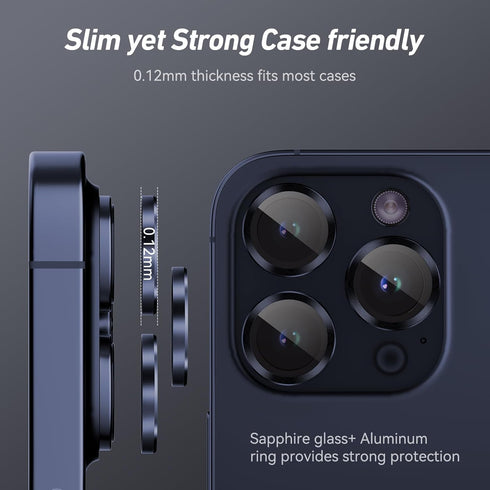 Jeluse 3X2 Pack Compatible for iPhone 15 Pro Max/iPhone 15 Pro Camera Lens Protector 9H Tempered Glass Cover, Drop Protection, Scratch Resistant, ...