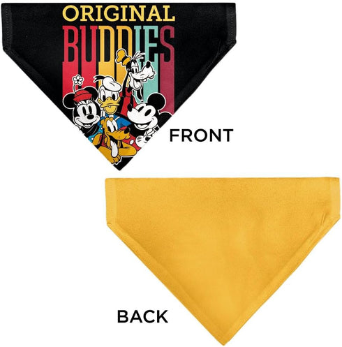 Disney Pet Bandana Disney Fab Five Original Buddies Group Pose Black Slip On Collar Bandana Only...