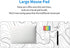 White Mouse Pad Extended Gaming Mouse Pad for Desk 31.5 x 11.8 Inch Black and White Mousepad Topographic Mouse Pad with Anti-Slip Rubber Base for ...