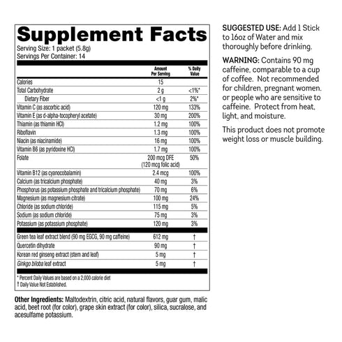 FAST BOOST Energy & Hydration Drink Mix - Berry | Sugar Free Electrolyte Powder Packets with Antioxidants, Green Tea Extract, B Vitamins, Vitamin ...