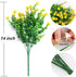 8 Bundles Artificial Flowers Outdoor UV Resistant Fake Plastic Plants Faux Greenery Shrubs Indoor Outside Hanging Planter Home Kitchen Office Wedd...
