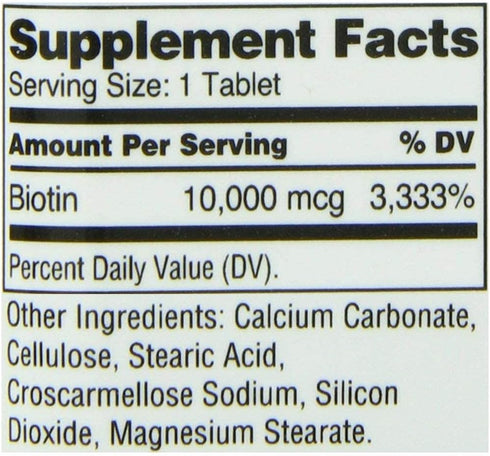 21st Century Biotin Tablets, 10,000 mcg,2 Count...