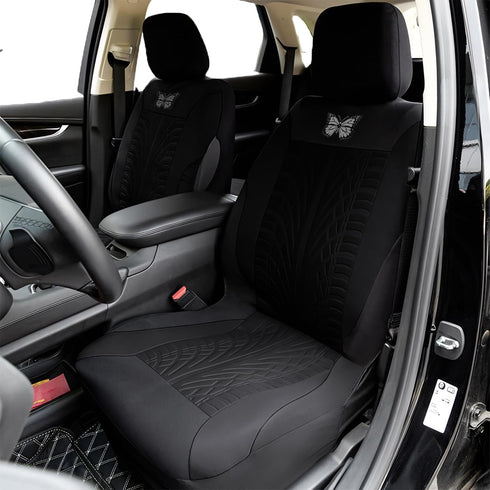Front Car Seat Covers, 2 Pack Butterfly Automotive Seat Protectors, Car Interior Accessories, Soft & Breathable, Premium Non-Slip Seat Covers for ...