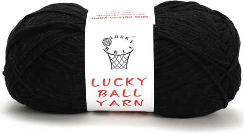 Milk Cotton Yarn,100g Yarn for Crochet,Amigurumi Yarn,Crochet Yarn for Crocheting,Cotton Yarn,Soft Yarn for Sweater,Hat,Socks,Baby Blankets(Black)...