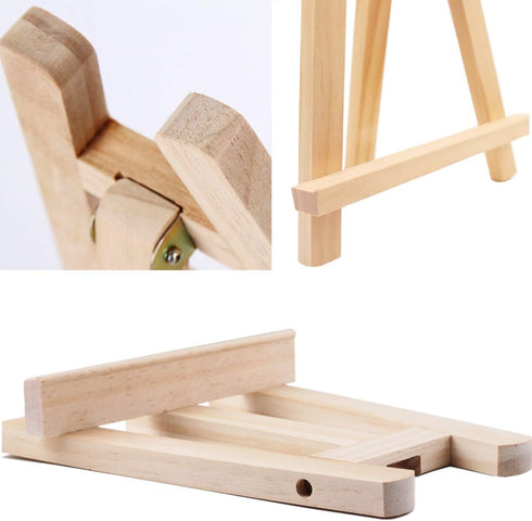 Small Tabletop Display Stand 8 inch Wooden Table Top A-Frame Artist Easel Canvas Photo Picture Sign Holder Stand...