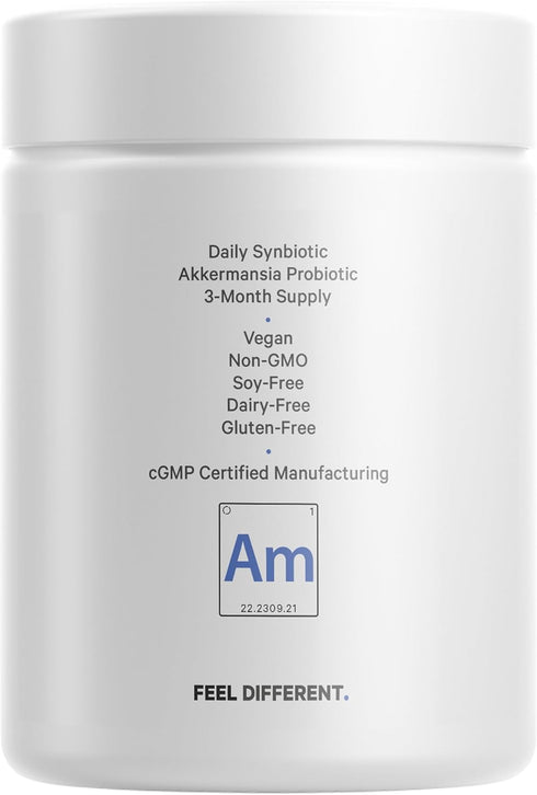 Codeage Akkermansia Muciniphila Probiotic Supplement - 3-Month Supply of Akkermansia Probiotic & Chicory Inulin - Daily Synbiotic Probiotic Chicor...
