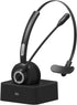 MERAIJIN Trucker Bluetooth Headset Wireless Headset with Microphone Over The Head Headphones with Noise Cancelling Sound On Ear Car Earphones Offi...