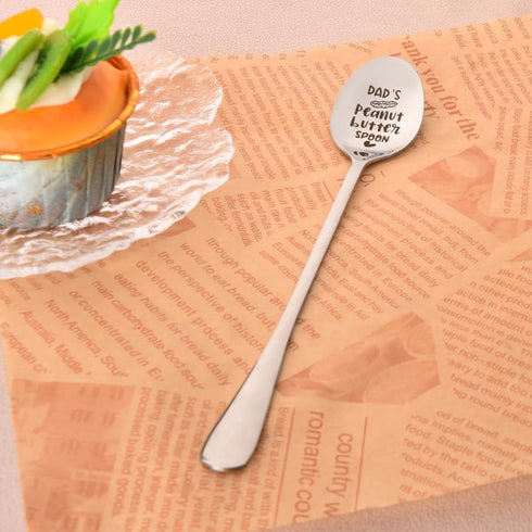 Best Dad Gifts - Dad's Peanut Butter Spoon - Fathers Day Birthday Gifts for Dad Christmas gifts, Coffee Tea Spoon Engraved Stainless Steel, Father...