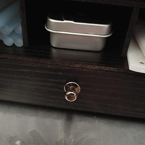 dophee 10Pcs Mini Drawer knobs Jewelry Box Wooden Cases Pulls Cabinet Cupboard Dresser Closet Chest Bin Handles, Zinc Alloy, 0.39"x0.43", Silver...