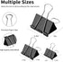 Binder Clips Paper Clamps 2.4 Inch (8 Pack), Black Office Clips with Clear Storage Container, Bulldog Clips, Paper Clips, Office Supplies...