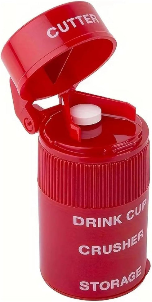 EZY DOSE 3 Compartment Pill Crusher, Cutter and Grinder, Daily Usage, Safely Cut Pills, Vitamins, Tablets, Accurate and Easy Cutting, Stainless St...