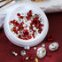 3D Rose Flower Nail Art Charms Acrylic Flower Gems Acrylic Nail with Pearls Red Rose Metal Flower Parts for DIY Manicure Supplies Nail Decor...