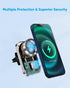 Magnetic Car Charger Mount, Powerlot 15W Fast Wireless Car Charger with Strong Suction & 360° Rotation Windshield Dash Air Vent Mountable Phone Ho...