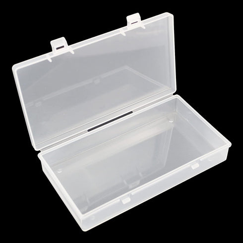 4 Pack Rectangular Clear Plastic Storage Containers Box with Hinged Lid for Beads and Other Small Craft Items (6.1 x 3.3 x 1.18 inch)...