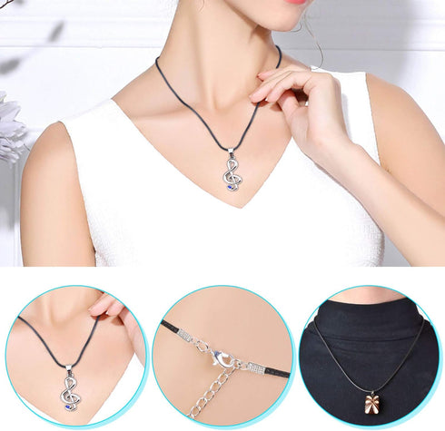 Paxcoo 150Pcs Black Necklace String Cord Bulk for Charms Pendants, Waxed Cotton Cord with Jewelry Clasps for Bracelets, Necklaces, Jewelry Making ...