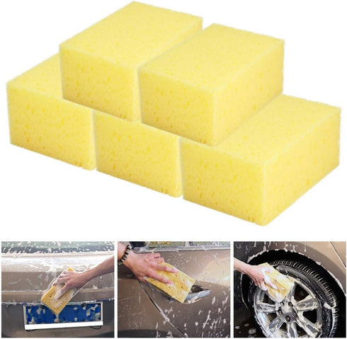 KIMISS Car Sponge Pad, Shape Handheld Nonslip Sponge Washing Cleaner Tool for Car Auto Motorcycle(5pcs)...