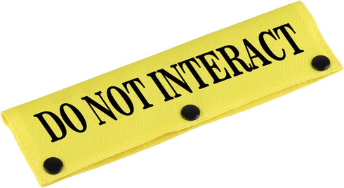 Funny Dog Leash Sleeve Have Do Not Interact Dog Leash Wrap Sleeve Pet Birthday Gift (Do Not Interact-YE Sleeve)...