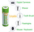 14430 Lifepo4 Solar Battery,14430 3.2v Rechargeable Batteries for Solar Lights, Tooth Brush, Shaver, Flashlight -4 Pack...
