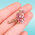 SaiDian 2Pcs Crystal Rhinestone Flamingo Brooch Pin Pink Bird Enamel Collar Lapel Corsage Badge For Women...