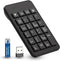 Wireless Number Pad with Battery, Enhanced Efficiency with 23 Keys Numeric Keypad Upgraded Version of 10 key USB Keyboard Financial Accounting Num...