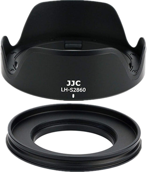 JJC Reversible Lens Hood Shade with 40.5mm Filter Adapter for Sony FE 28-60mm F4-5.6 SEL2860 on A7CII ZV-E1 A7C A7III A7RII & E PZ 16-50mm F3.5-5....