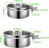 Dog Food Water Bowl for Cage with Clamp Holder, Stainless Steel Pet Kennel Hanging Bowls Non-Spill Detectable Bowls Crate Feeder for Small Medium ...