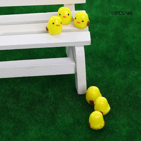 Mini Animals Miniature Figurines Home Garden Fairy Ornament Chicken Garden Scene Moss Landscape DIY Terrarium Crafts 24PCS...