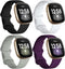 Dirrelo 4 Pack Bands Compatible with Fitbit Versa 3 / Sense, Soft TPU Sport Strap Replacement Smartwatch Wristband for Women Men Colorfull Accesso...
