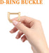 Artibetter D-Rings Screw in Shackle Horseshoe U Shape D Ring DIY Leather Craft Purse Keychain Accessories for Strap 2cm (Gold)...