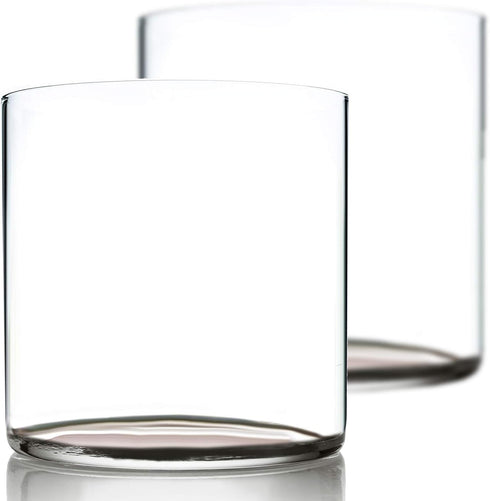 Amehla "Bare Ultra Thin Cocktail Glasses 12-ounce Double Old Fashioned Whiskey Glasses - Bar Set for use as Mixed Drinking Cup - Bourbon Tumblers,...