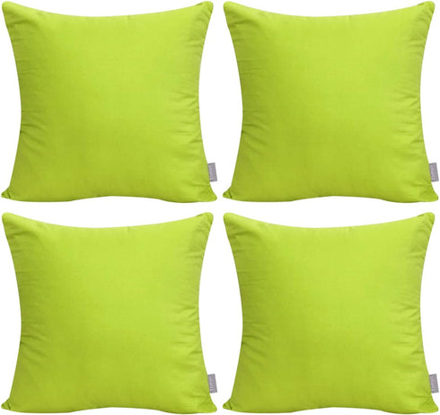 Thmyo 4-Pack 100% Cotton Comfortable Solid Decorative Throw Pillow Case, Square Cushion Cover Pillowcase Sublimation Blank Pillow Covers DIY Throw...
