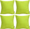 Thmyo 4-Pack 100% Cotton Comfortable Solid Decorative Throw Pillow Case, Square Cushion Cover Pillowcase Sublimation Blank Pillow Covers DIY Throw...