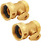 2PCS Brass Garden Hose Shut Off Valve Heavy Duty 3/4 Inch GHT Threaded Water Hose Ball Valve with Washers for Outdoor Lawn and Gardening Hoses Con...