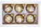 Kurt S. Adler 80MM Gold with Swan, Dove and Peacock Decals Glass Ball, 6-Piece Boxed Ornament Set, Multi, 6 Count...