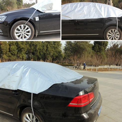 Ruiqas Half Car Cover UV Protection Dust Proof Car Cover Universal Fit Half Semi Car Protection Cover...