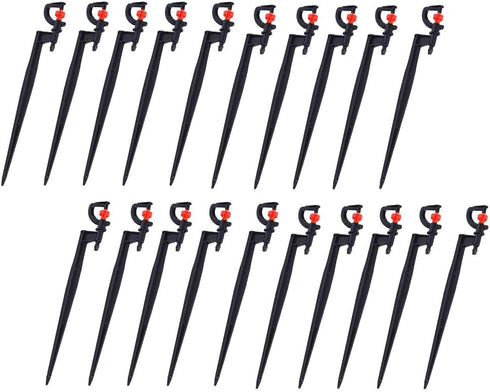 20Pcs Watering Sprayer, G Type Adjustable 360 Degree Water Irrigation Drippers on Stake Emitter Drip System...