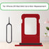 for iPhone XR Red SIM Card Slot Replacement Single SIM Version Card Tray Holder Adapter with Waterproof Rubber Ring Repair Tool Fix Kit Needle Eje...