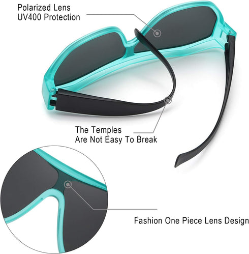 Unisex Fit Over Sunglasses for Men Women Polarized Shades with UV Protection for Fishing IF5804...