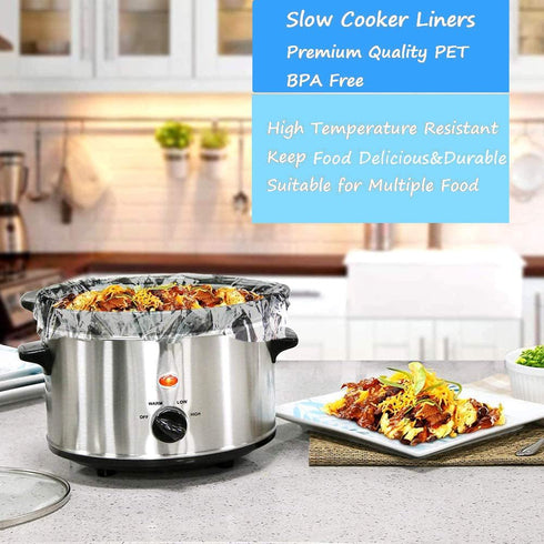 Slow Cooker Liners Small Size Pot Liners Disposable Cooking Bags Fit 1QT to 3QT Suitable for Slow Cooker and Oval & Round Pot (16)...
