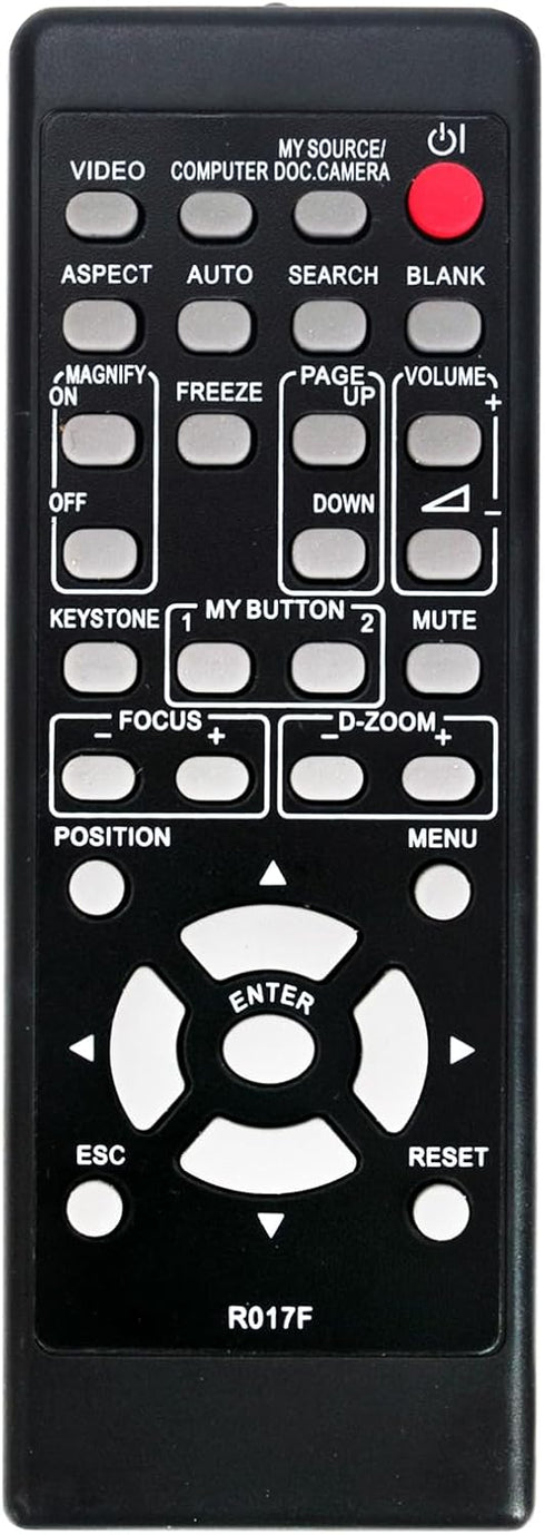 R017F Replacement Remote Control Compatible with Hitachi LED Projector CP-A302WN CP-AW2519N CP-AW312WN CP-D27WN CP-D32WN CP-DW25WN CP-EW250N CP-X3...