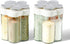 2pcs Travel Spice Container ?5 in 1Portable Camping Seasoning Shaker?Clear Plastic Condiment Bottle for Travel?Camper, Hiking, BBQ, Picnicn....