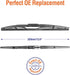 Genuine Rear Wiper Blades for Honda CRV 2012 2013 2014 2015 2016, 13"+13" (2 Pack) OEM 76730-T0A-003, Compatible for U/J-Hook...