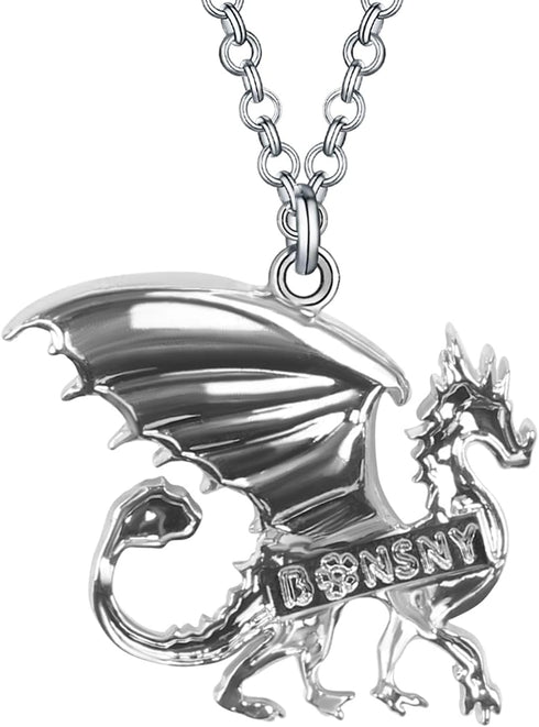 BONSNY Enamel Fantasy Dragon Dinosaur Necklaces Pendant for Women Jewelry Lucky Symbol...
