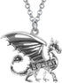 BONSNY Enamel Fantasy Dragon Dinosaur Necklaces Pendant for Women Jewelry Lucky Symbol...