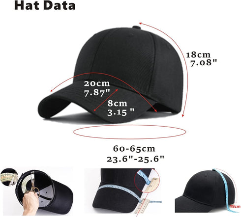 Oversize Baseball Cap XXL big head hats for men large head hats Dad Hat Adjustable 23.6"-26.8"...