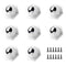 8 Pack Self Adhesive Caster Wheels, 360°Rotation Mini Caster Wheels for Small Appliances, Stainless Steel Rollers Universal Wheel for Trash Can St...