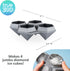 True Zoo Jumbo Iced Out Diamond Ice Tray, Silicone Mold and Ice Cube Tray for Cocktails, Makes 4 Ice Cubes, Grey, Set of 1...
