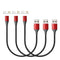N. NETDOT Magnetic Charging Cable, Gen10 Nylon Braided 2-in-1 Magnetic Phone Charger Compatible with USB-C and Micro-USB Devices (1ft/3 pack red)...